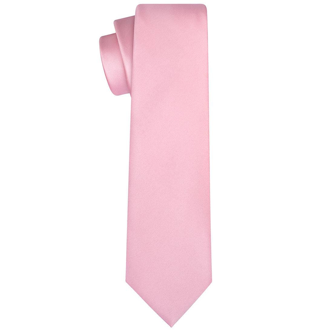 Rosy Pink Satin Tie - Tie, bowtie, pocket square  | Kissties