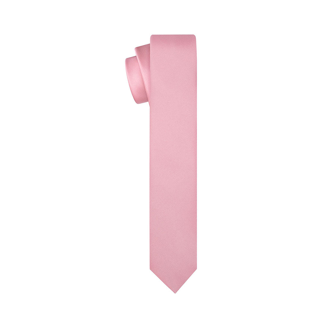 Rosy Pink Satin Tie - Tie, bowtie, pocket square  | Kissties