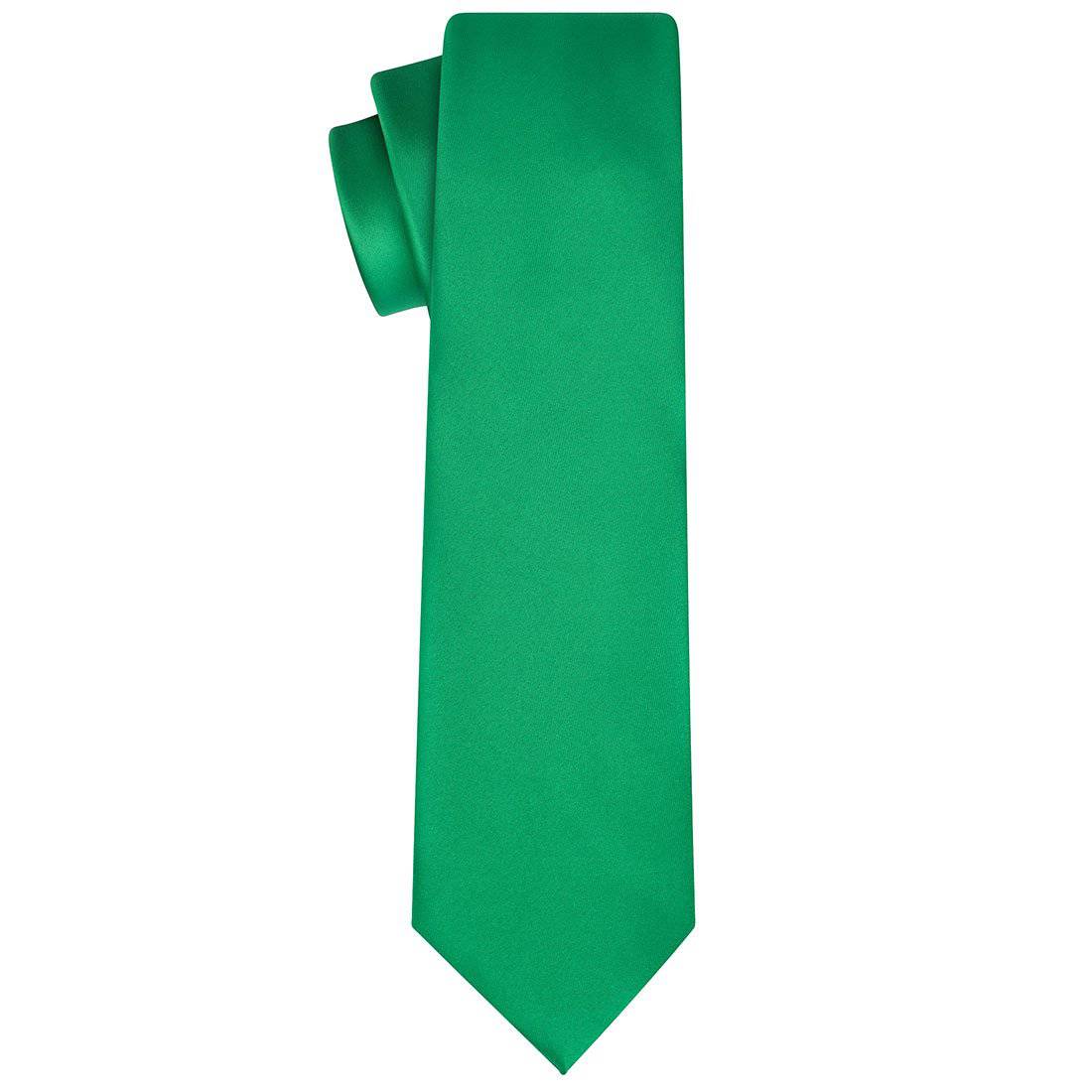 Emerald Green Satin Tie - Tie, bowtie, pocket square  | Kissties