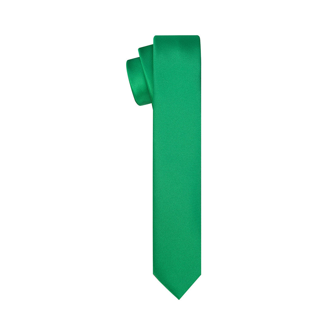 Emerald Green Satin Tie - Tie, bowtie, pocket square  | Kissties