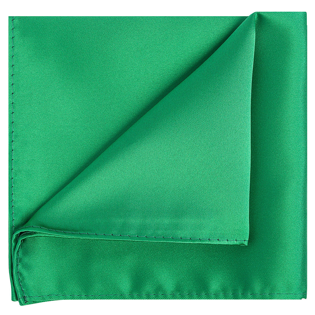 Emerald Green Satin Pocket Square - Tie, bowtie, pocket square  | Kissties
