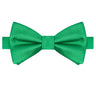 Emerald Green Satin Bowtie - Tie, bowtie, pocket square  | Kissties