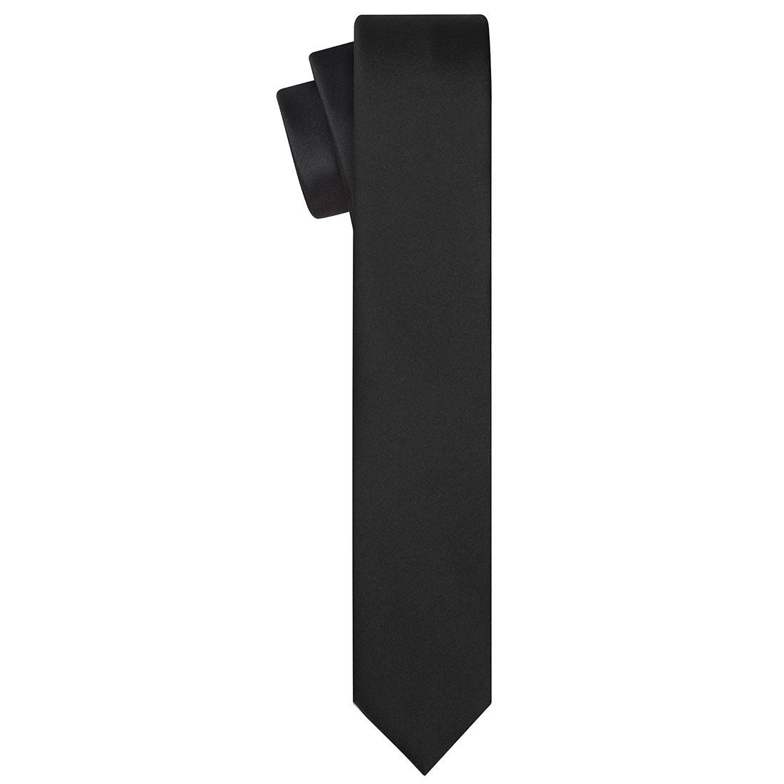 Black Satin Tie - Tie, bowtie, pocket square  | Kissties