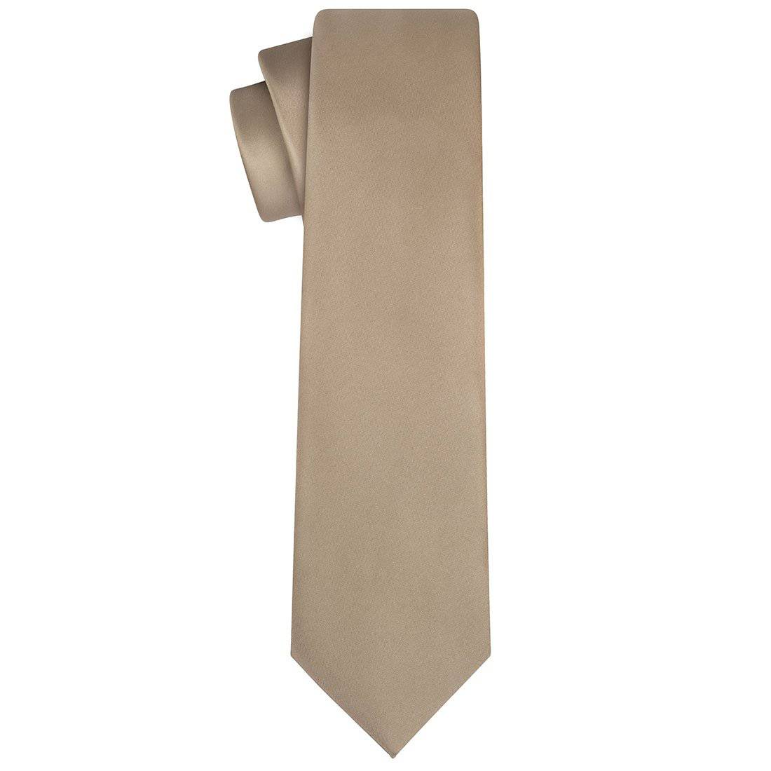 Tan Silk Tie - Tie, bowtie, pocket square  | Kissties