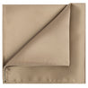 Tan Satin Pocket Square - Tie, bowtie, pocket square  | Kissties