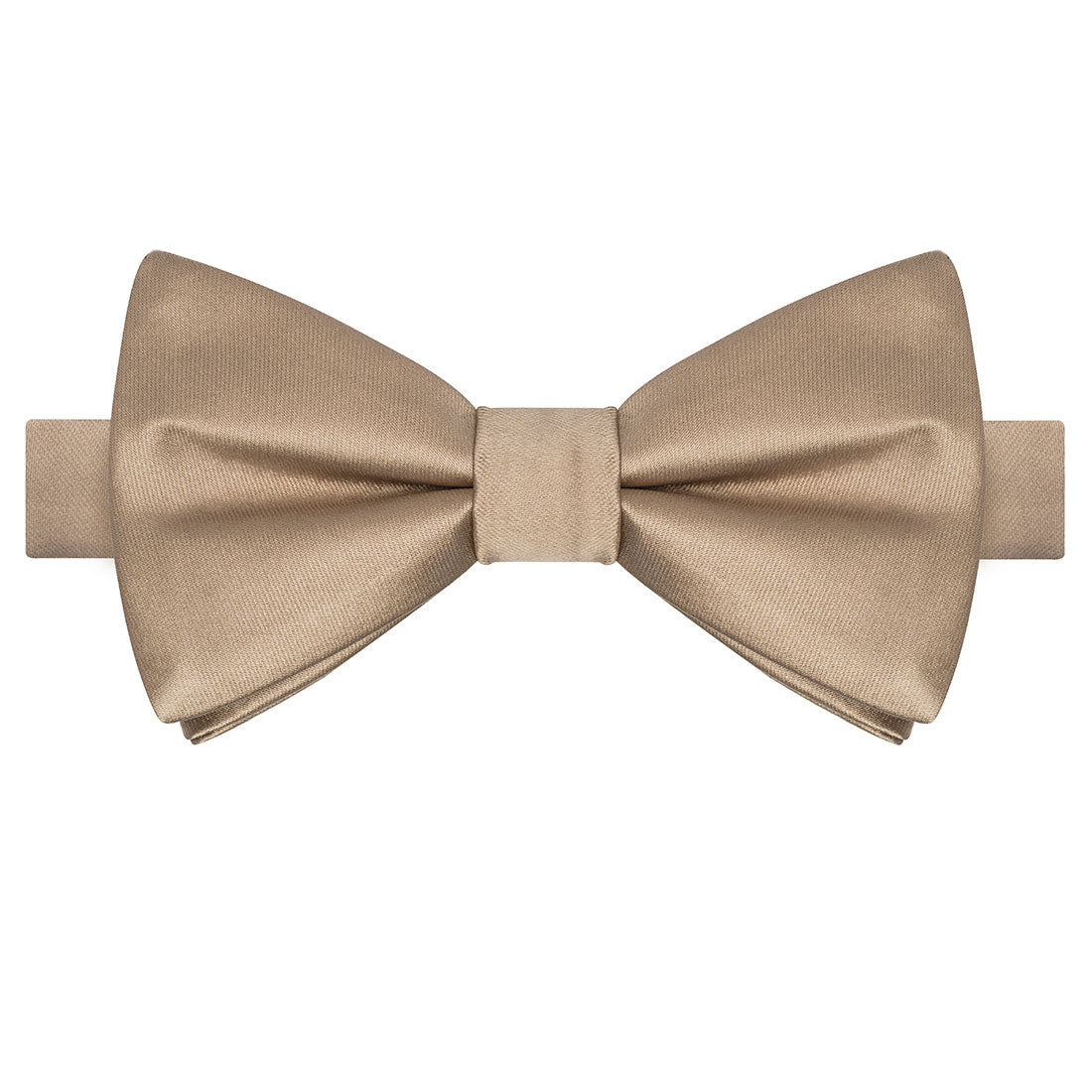 Tan Satin Bowtie - Tie, bowtie, pocket square  | Kissties