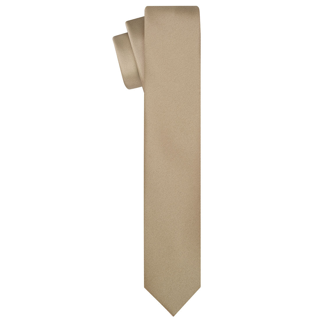 Tan Satin Tie - Tie, bowtie, pocket square  | Kissties