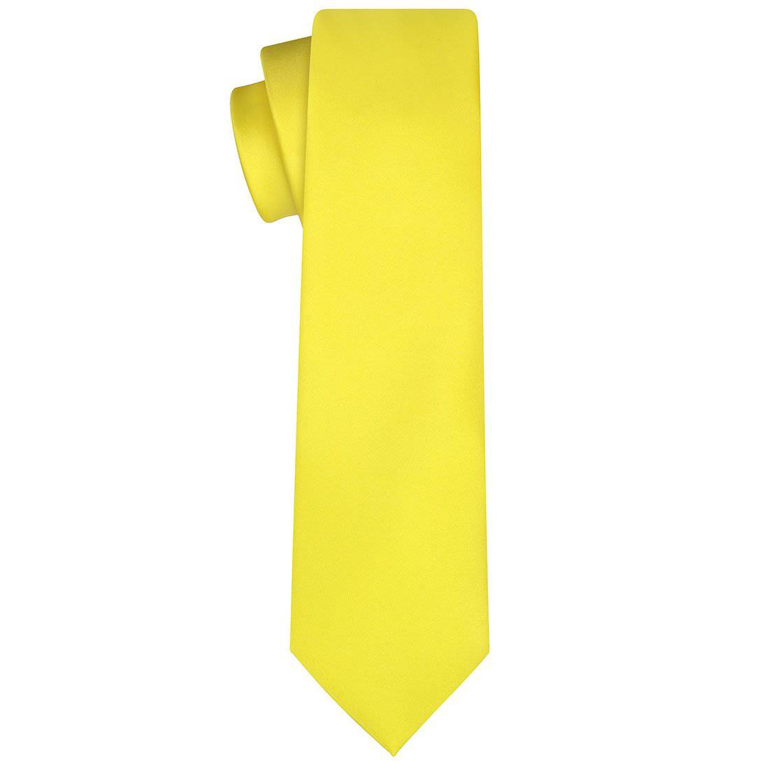 Sunflower Yellow Satin Tie - Tie, bowtie, pocket square  | Kissties