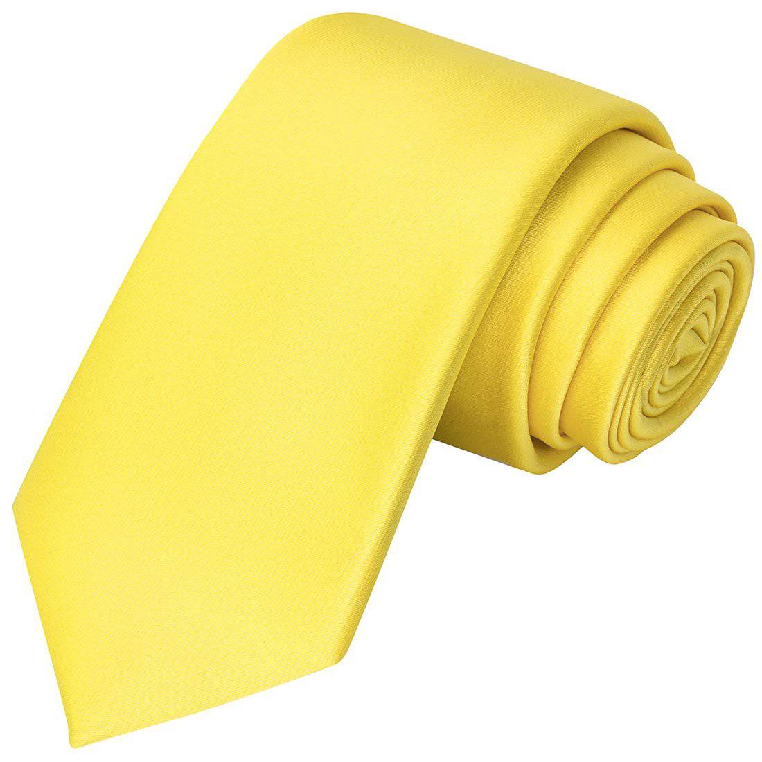 Sunflower Yellow Satin Tie - Tie, bowtie, pocket square  | Kissties