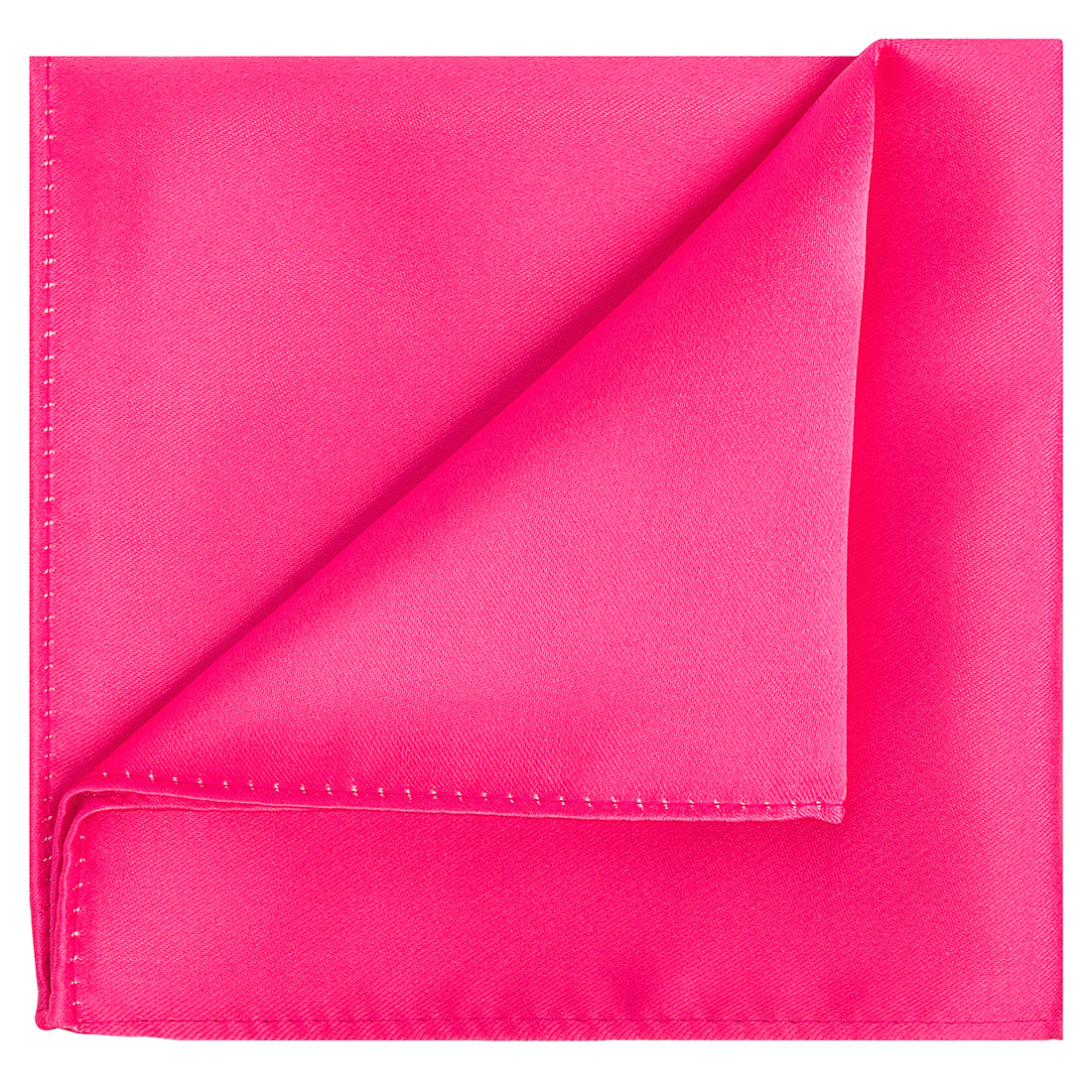 Hot Pink Satin Pocket Square
