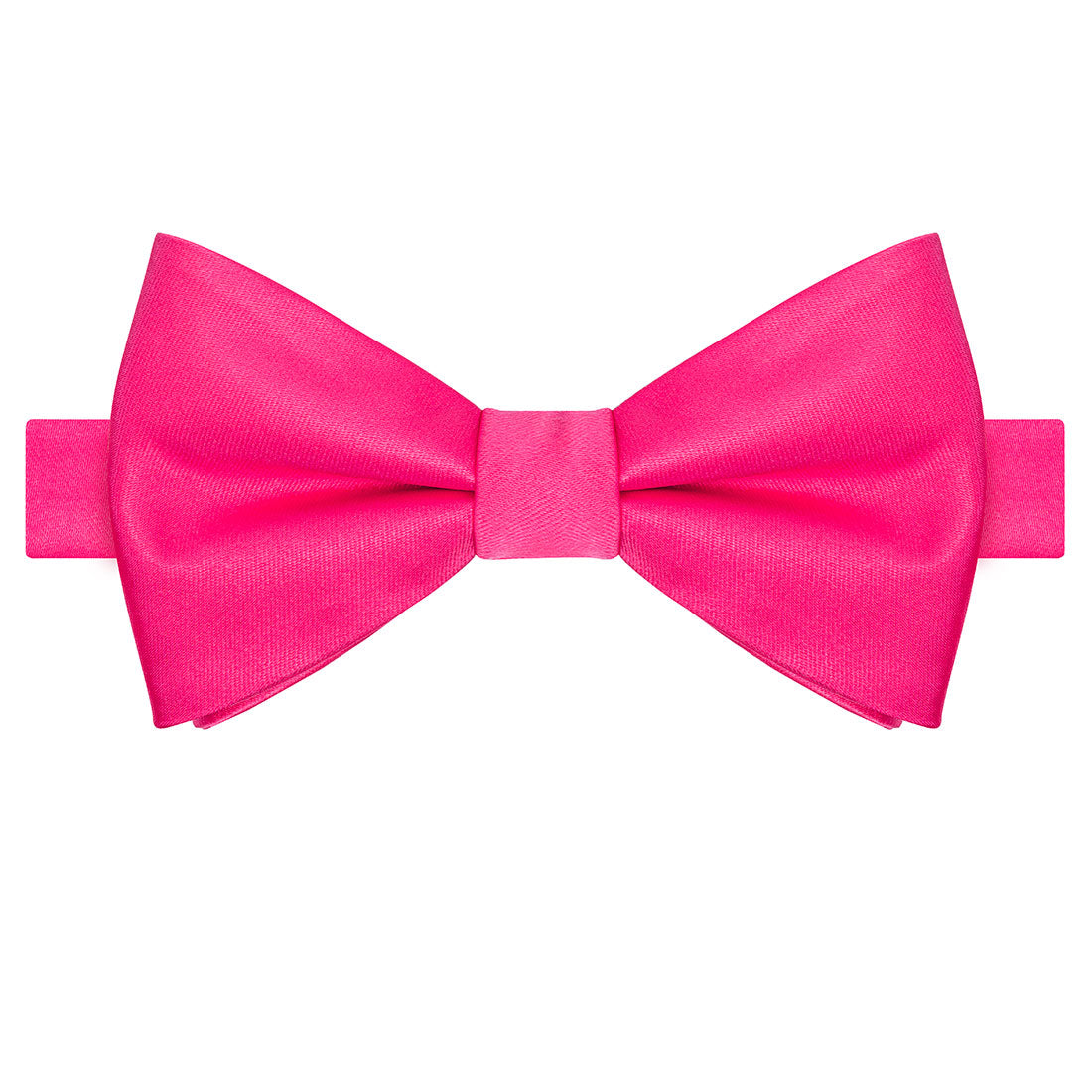 Hot Pink Satin Bowtie - Tie, bowtie, pocket square  | Kissties