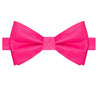 Hot Pink Satin Bowtie - Tie, bowtie, pocket square  | Kissties