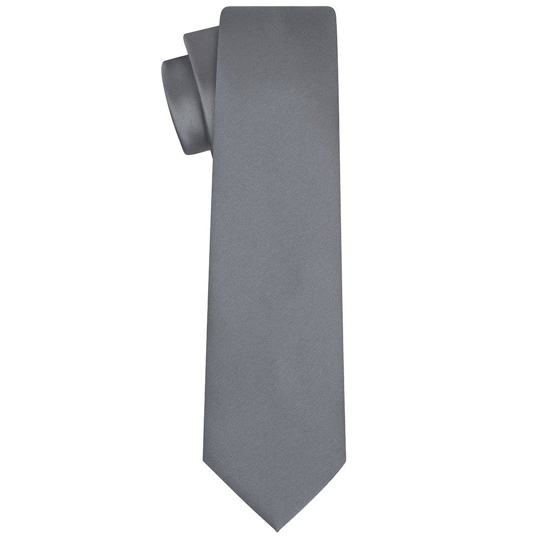 Gray Silk Tie - Tie, bowtie, pocket square  | Kissties