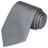 Gray Silk Tie - Tie, bowtie, pocket square  | Kissties