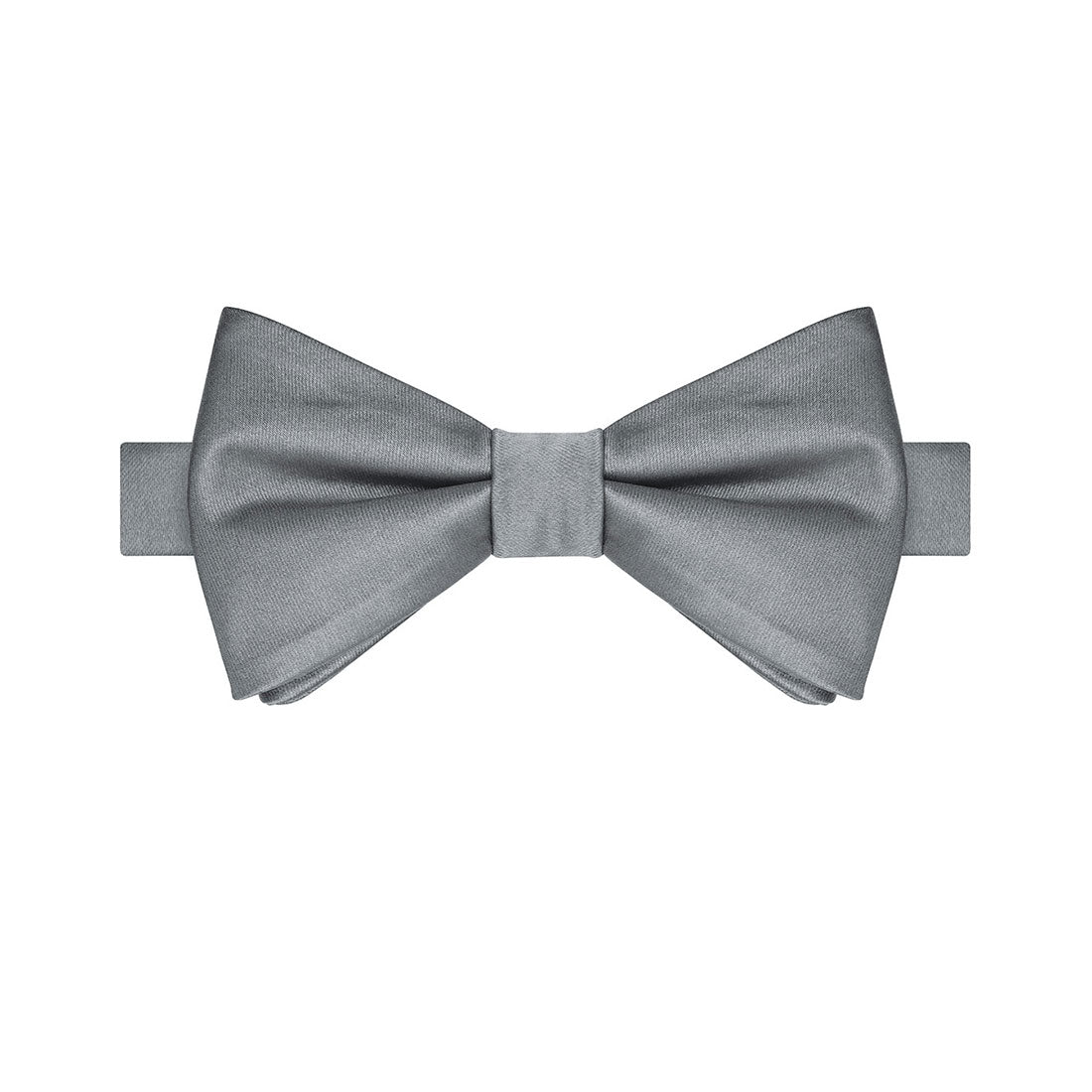Gray Satin Bowtie - Tie, bowtie, pocket square  | Kissties