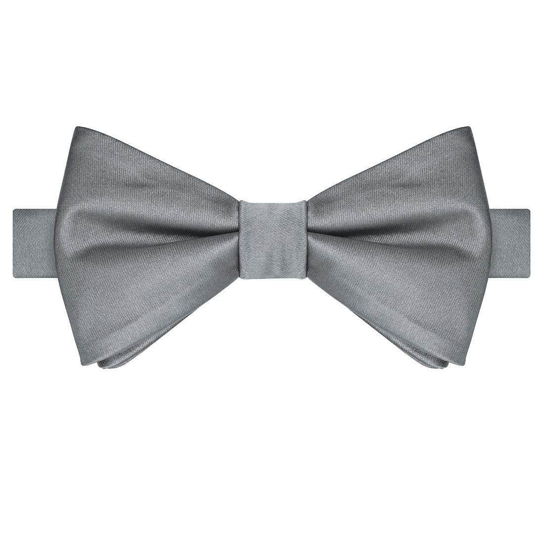 Gray Satin Bowtie - Tie, bowtie, pocket square  | Kissties