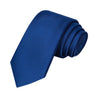 Navy Blue Satin Tie - Tie, bowtie, pocket square  | Kissties