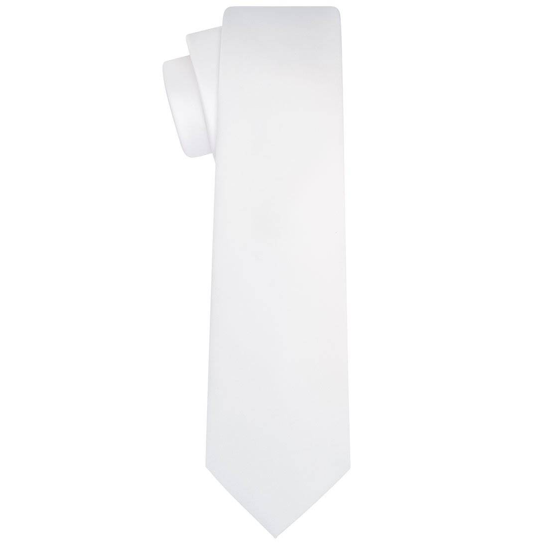 White Silk Tie - Tie, bowtie, pocket square  | Kissties