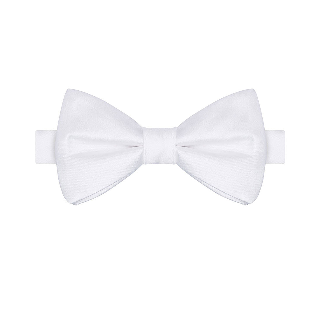 White Satin Bowtie - Tie, bowtie, pocket square  | Kissties