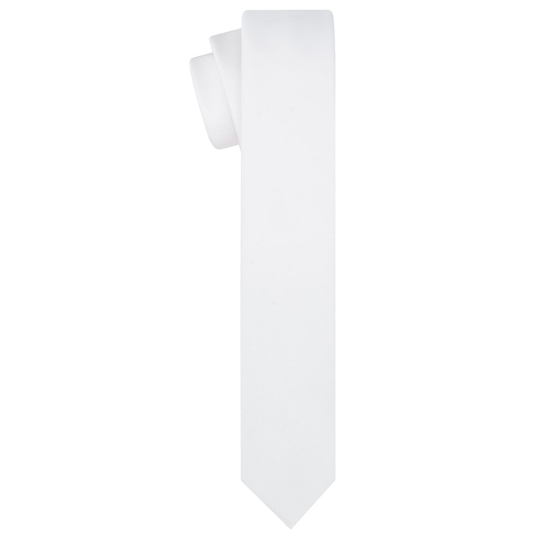 White Satin Tie - Tie, bowtie, pocket square  | Kissties