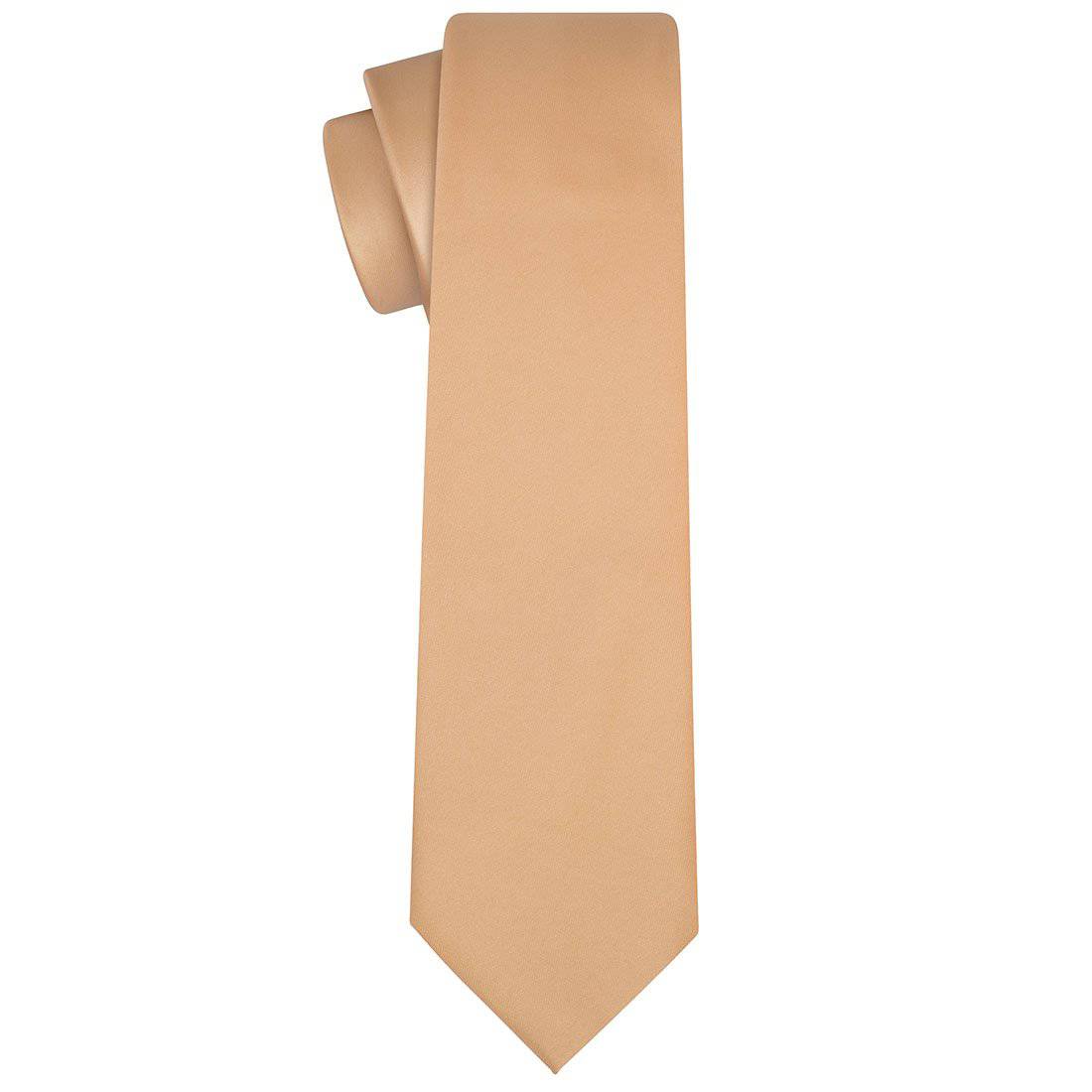 Champagne Gold Satin Tie - Tie, bowtie, pocket square  | Kissties