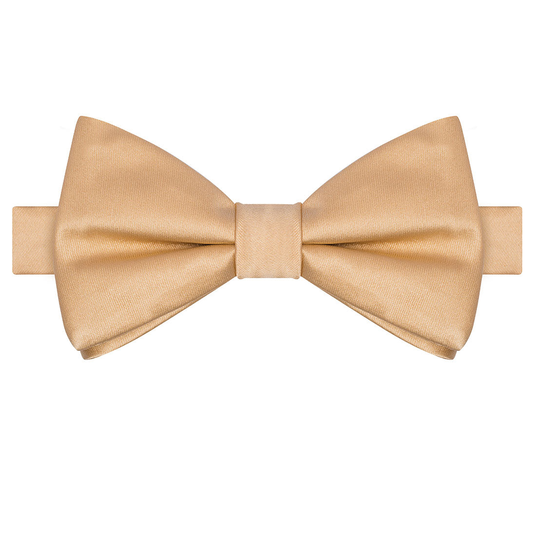 Champagne Gold Satin Bowtie - Tie, bowtie, pocket square  | Kissties