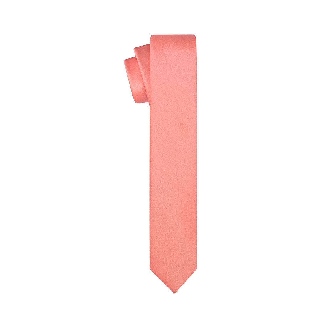 Peach Satin Tie - Tie, bowtie, pocket square  | Kissties