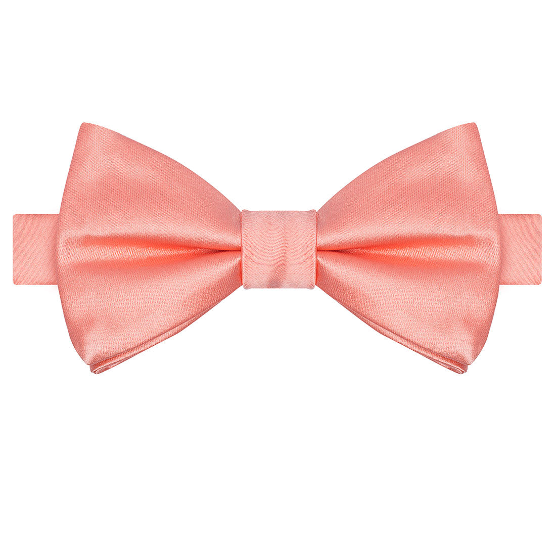 Peach Satin Bowtie - Tie, bowtie, pocket square  | Kissties