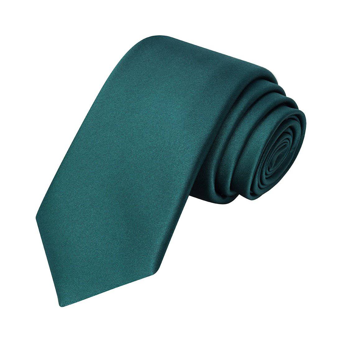 Hunter Green Satin Tie - Tie, bowtie, pocket square  | Kissties