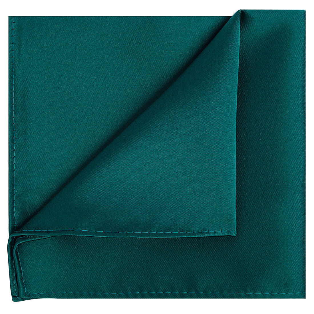 Hunter Green Satin Pocket Square - Tie, bowtie, pocket square  | Kissties