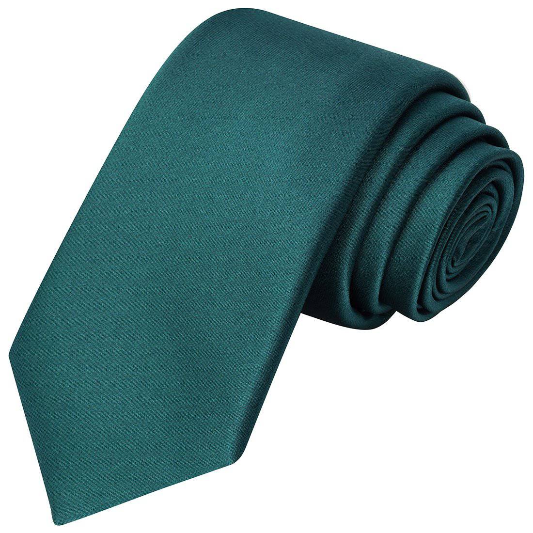 Hunter Green Satin Tie - Tie, bowtie, pocket square  | Kissties