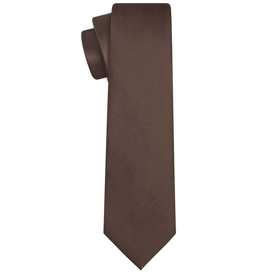 Chocolate Brown Silk Tie - Tie, bowtie, pocket square  | Kissties