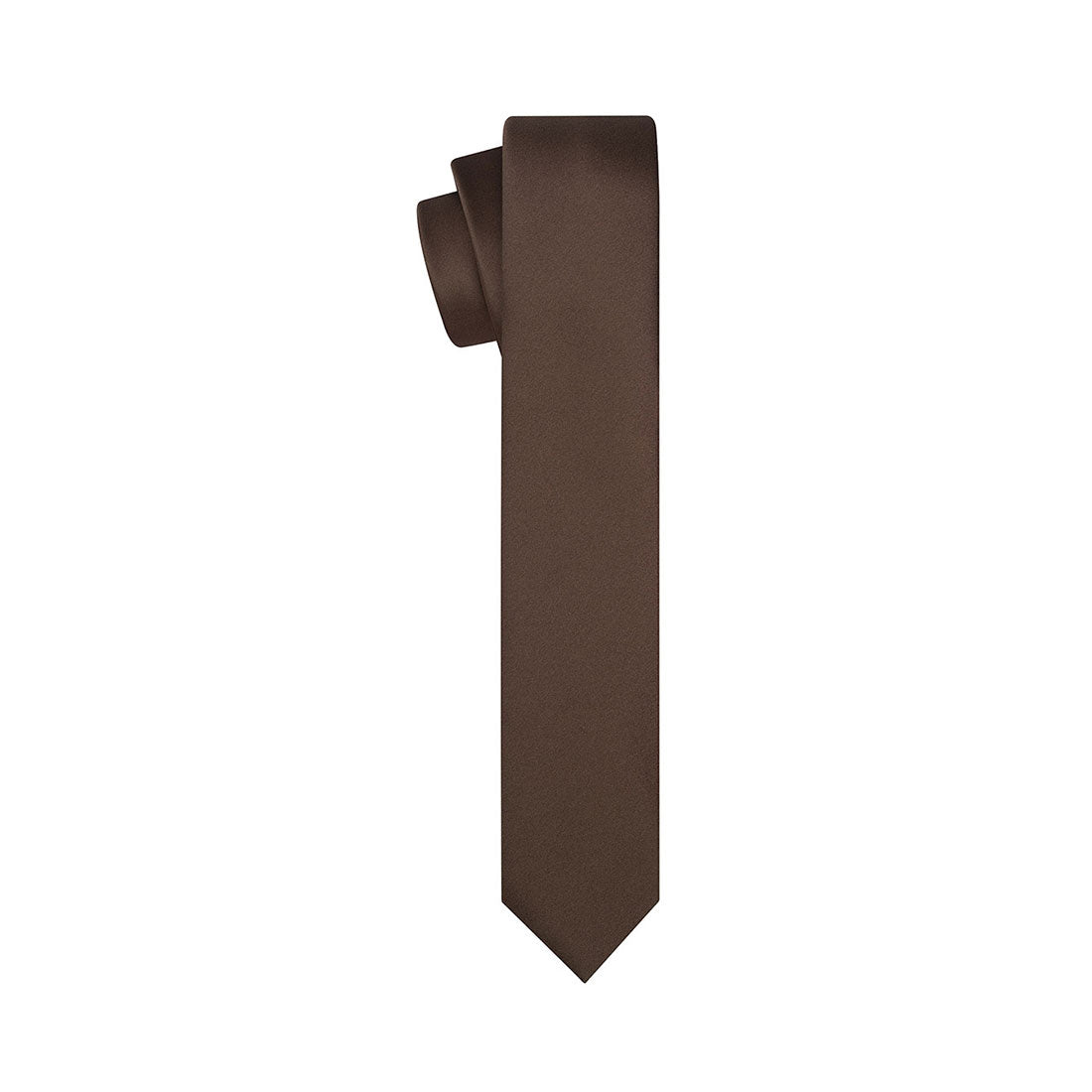 Chocolate Brown Satin Tie - Tie, bowtie, pocket square  | Kissties