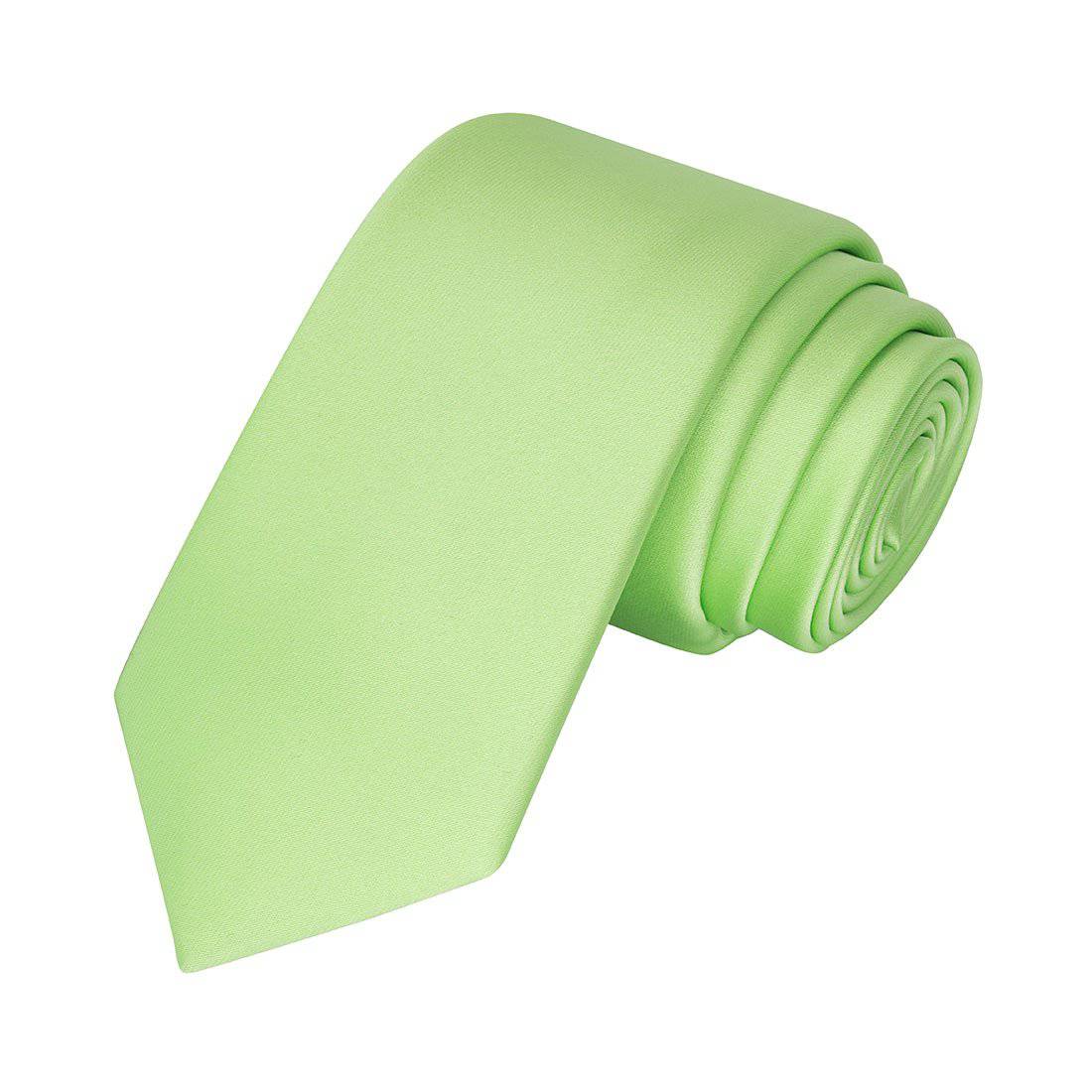 Lime Green Satin Tie - Tie, bowtie, pocket square  | Kissties