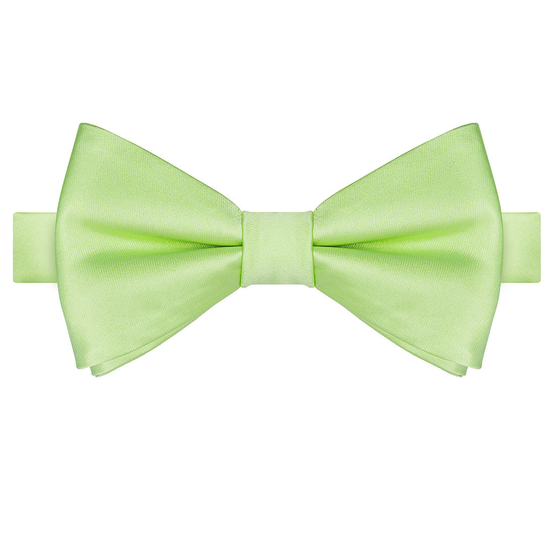 Lime Green Satin Bowtie - Tie, bowtie, pocket square  | Kissties