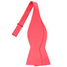 Coral Satin Bowtie - Tie, bowtie, pocket square  | Kissties