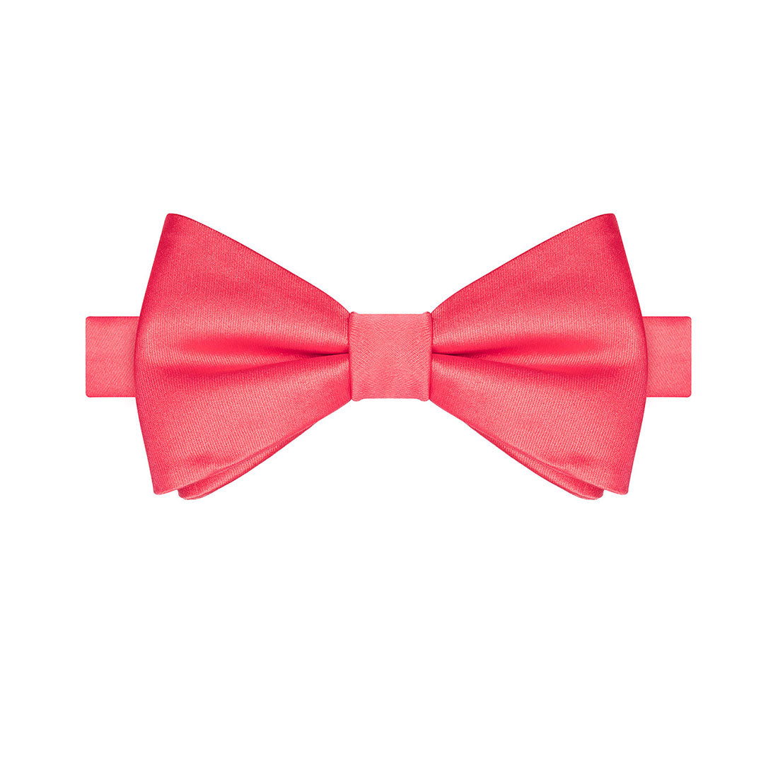 Coral Satin Bowtie - Tie, bowtie, pocket square  | Kissties