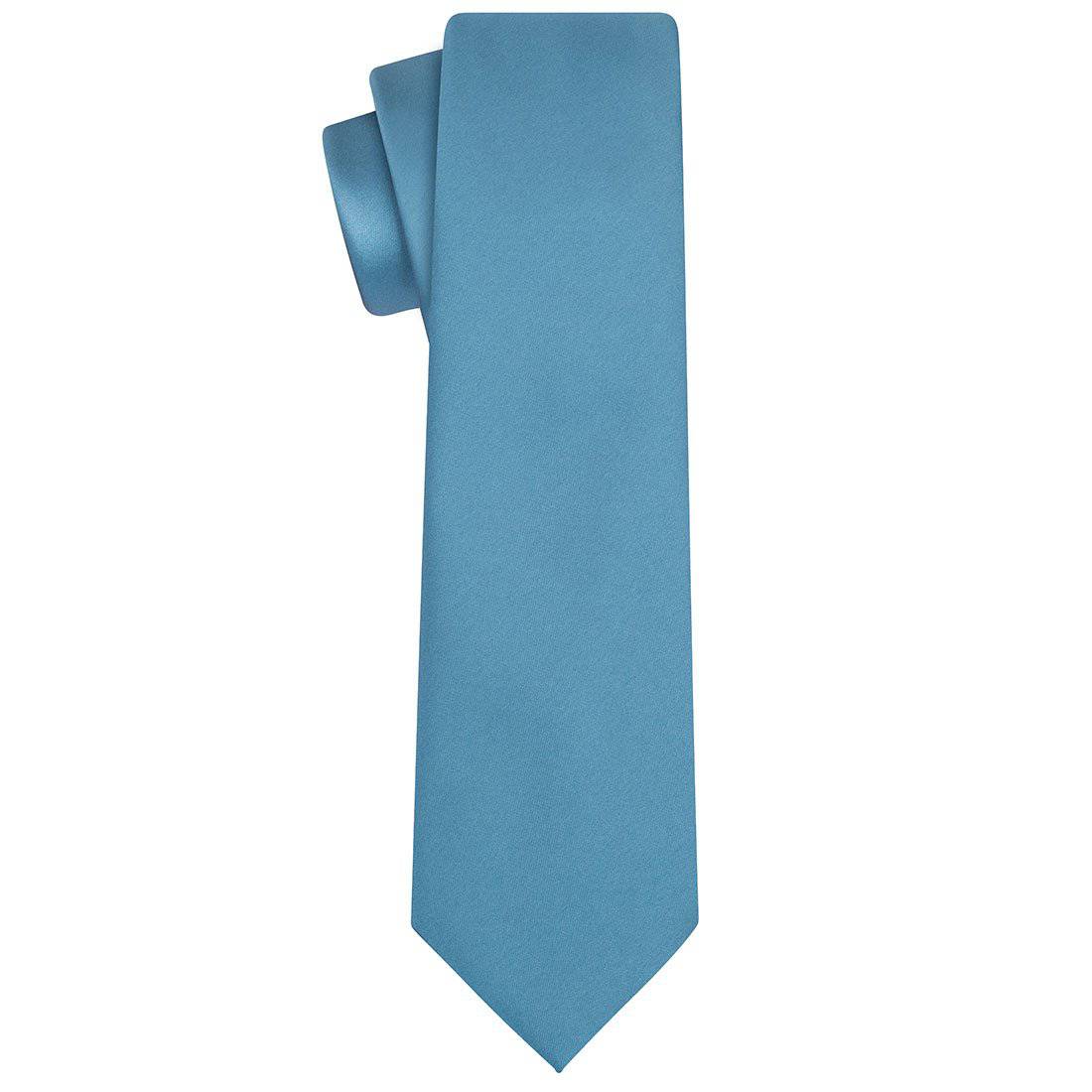 Boston Blue Satin Tie - Tie, bowtie, pocket square  | Kissties