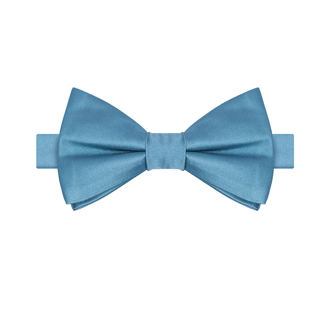 Boston Blue Satin Bow Tie - Tie, bowtie, pocket square  | Kissties