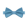 Boston Blue Satin Bow Tie - Tie, bowtie, pocket square  | Kissties