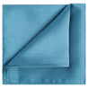 Boston Blue Satin Pocket Square - Tie, bowtie, pocket square  | Kissties