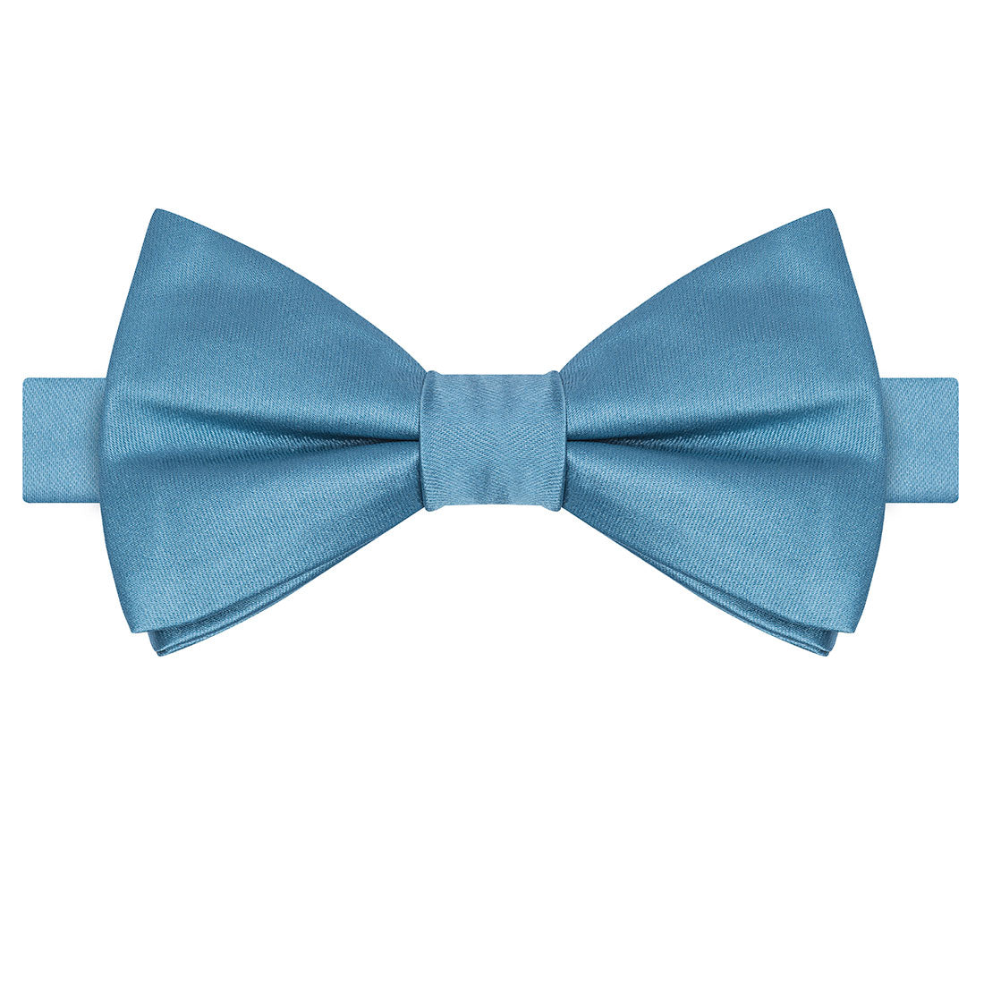 Boston Blue Satin Bow Tie - Tie, bowtie, pocket square  | Kissties