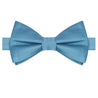 Boston Blue Satin Bow Tie - Tie, bowtie, pocket square  | Kissties