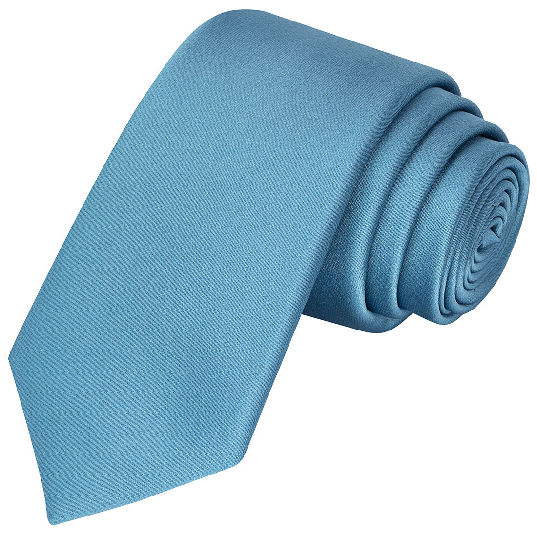 Boston Blue Satin Tie - Tie, bowtie, pocket square  | Kissties