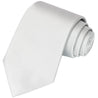 Silver Satin Silk Tie