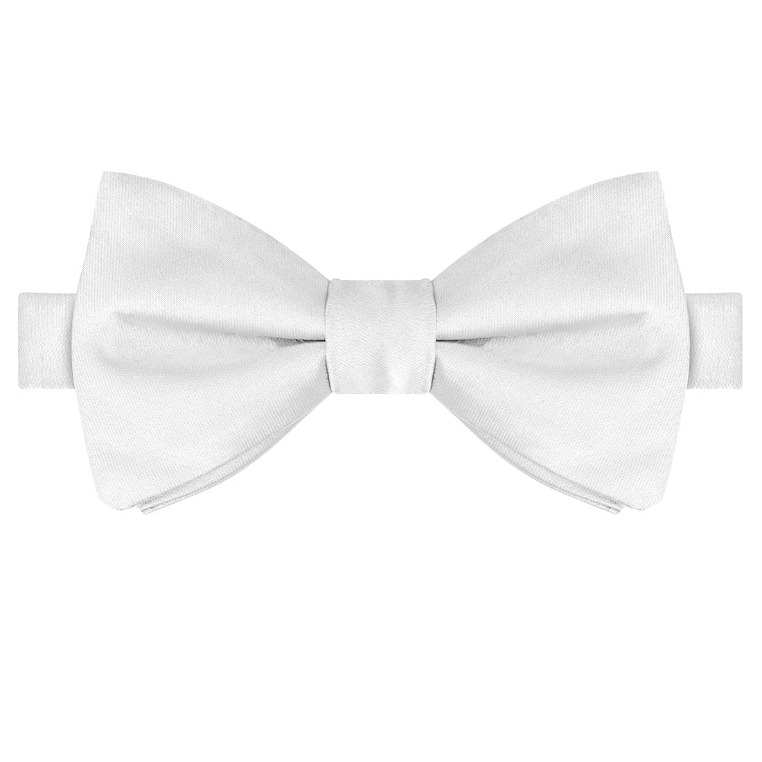 Silver Satin Bow Tie - Tie, bowtie, pocket square  | Kissties