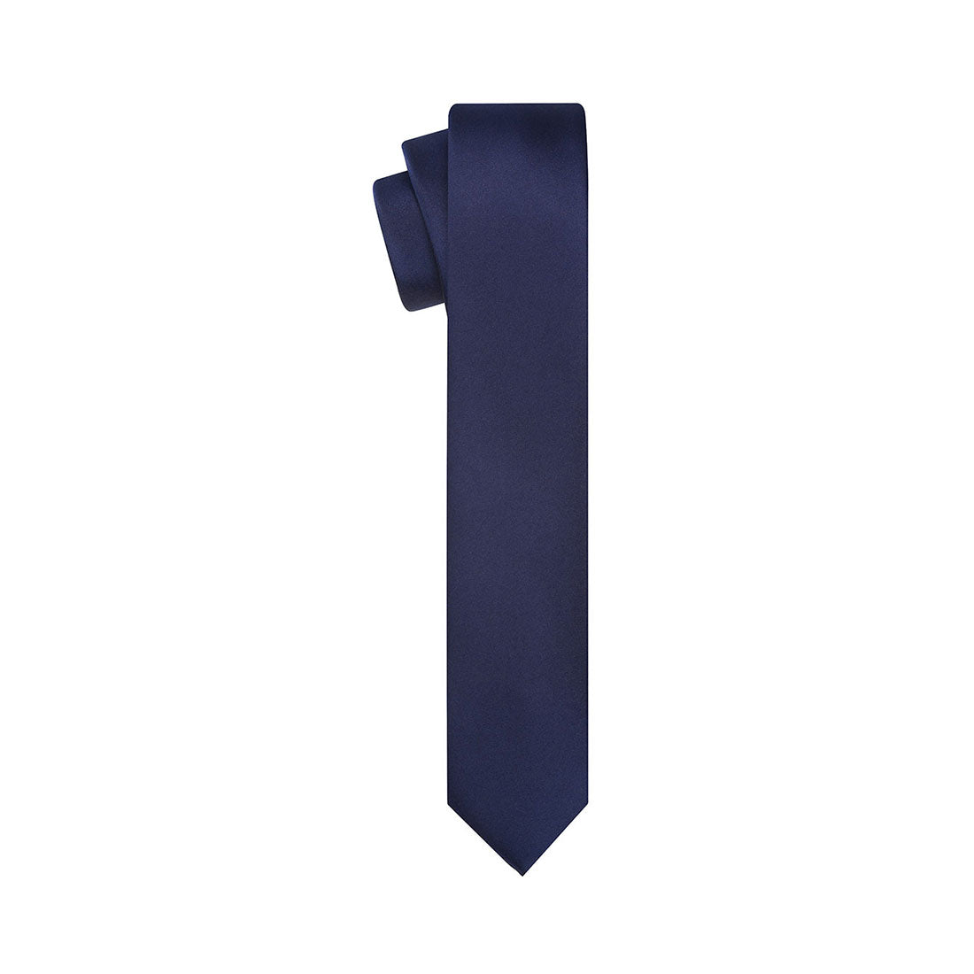 Navy Satin Tie - Tie, bowtie, pocket square  | Kissties