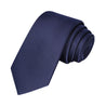 Navy Satin Tie - Tie, bowtie, pocket square  | Kissties