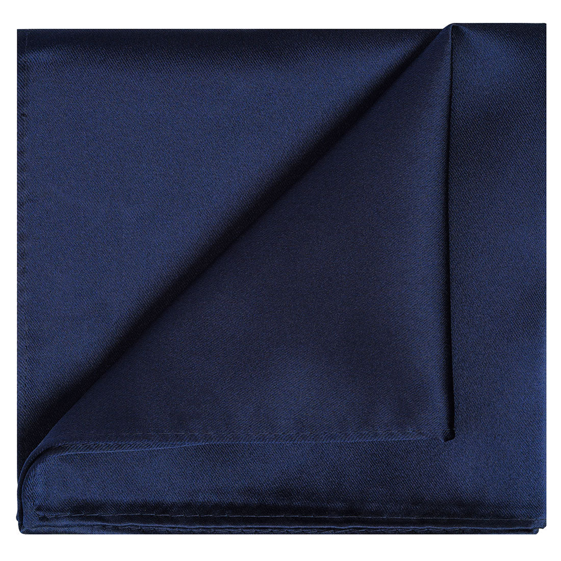 Navy Satin Pocket Square - Tie, bowtie, pocket square  | Kissties