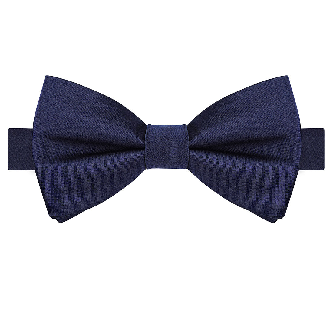 Navy Satin Bow Tie - Tie, bowtie, pocket square  | Kissties